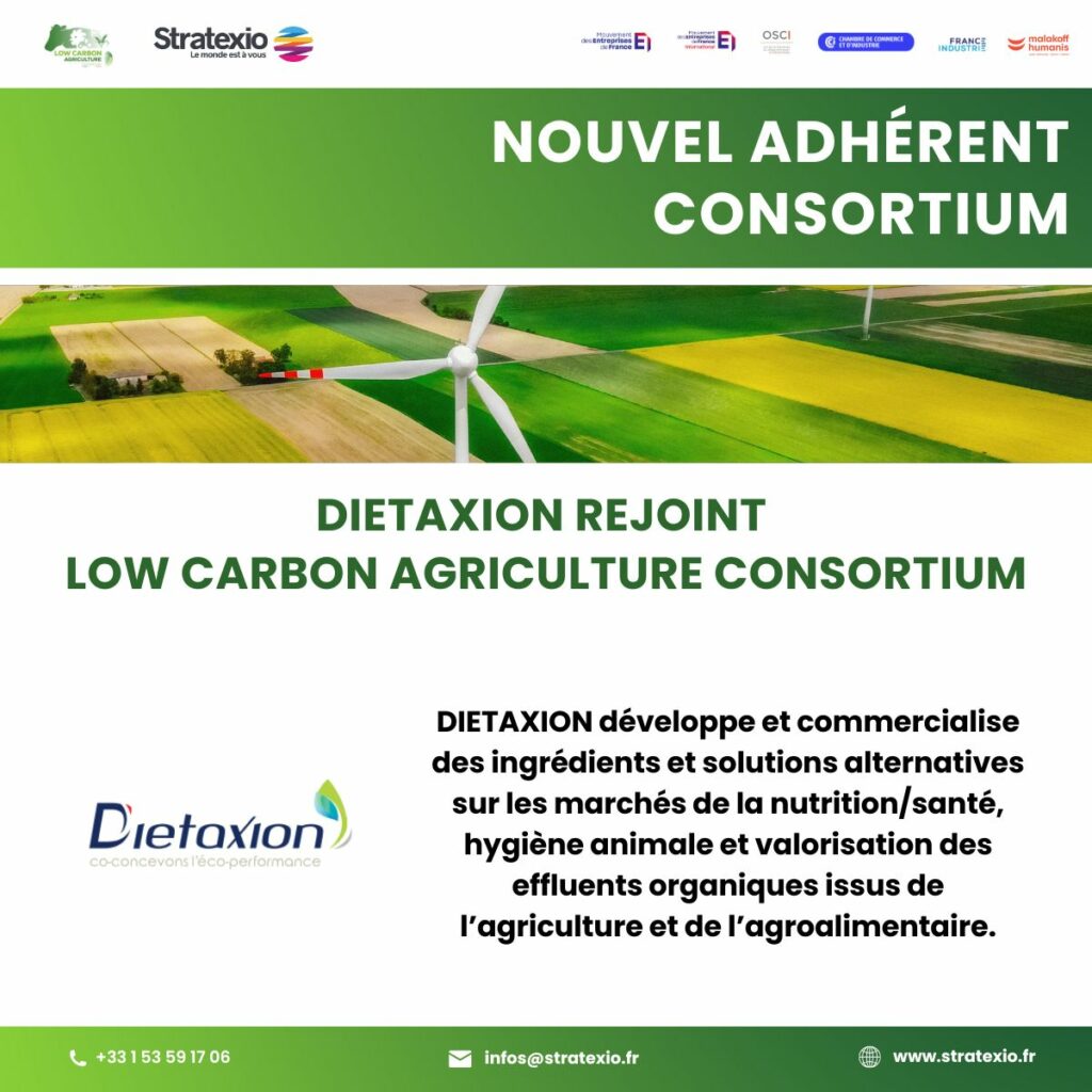 Dietaxion rejoint le LOW CARBON AGRICULTURE CONSORTIUM 💥