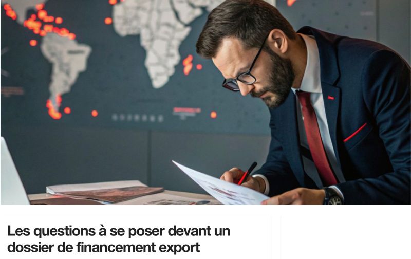 Article presse magasine CLASSE EXPORT : Les questions à se poser devant un dossier de financement export