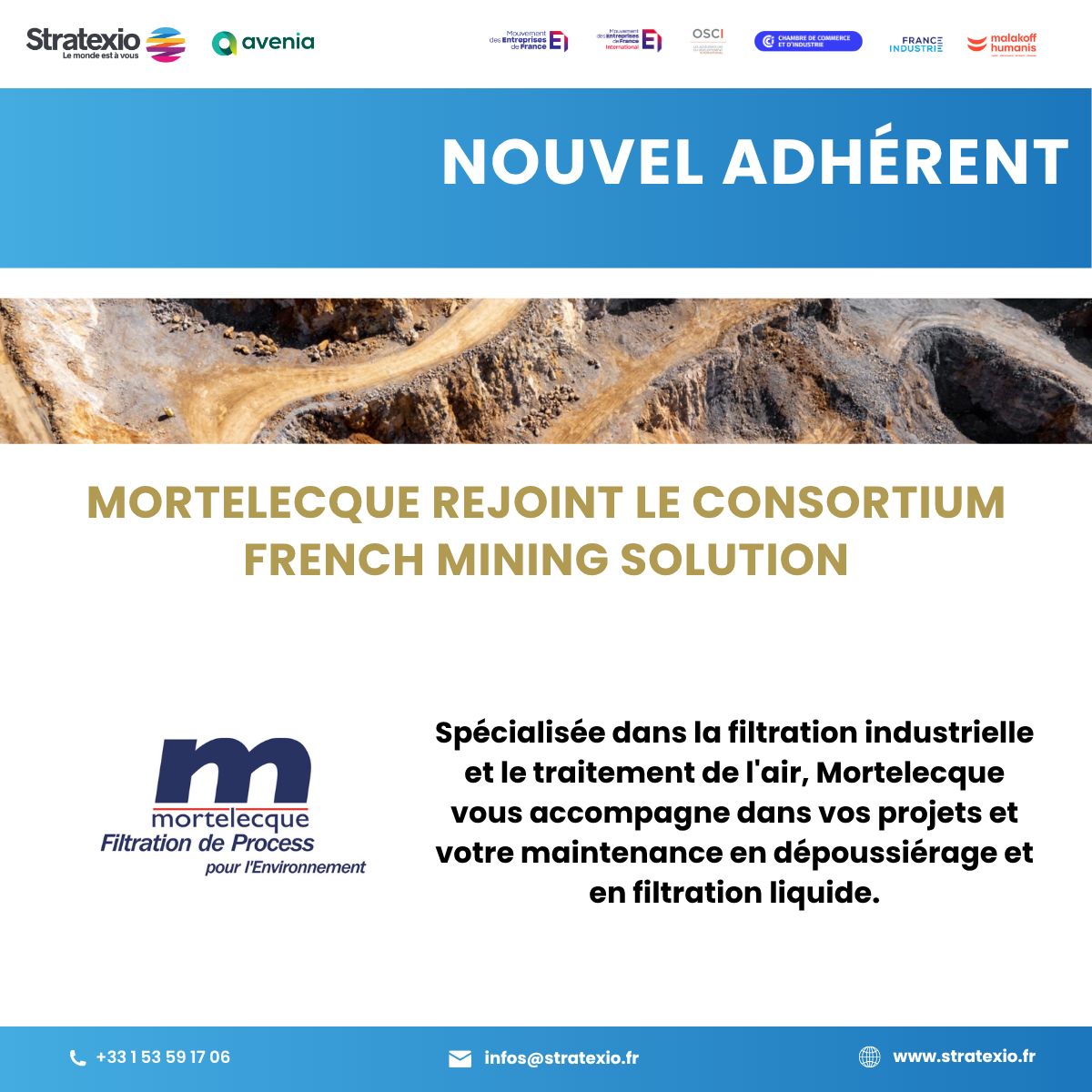 MORTELECQUE rejoint le consortium French Mining Solutions