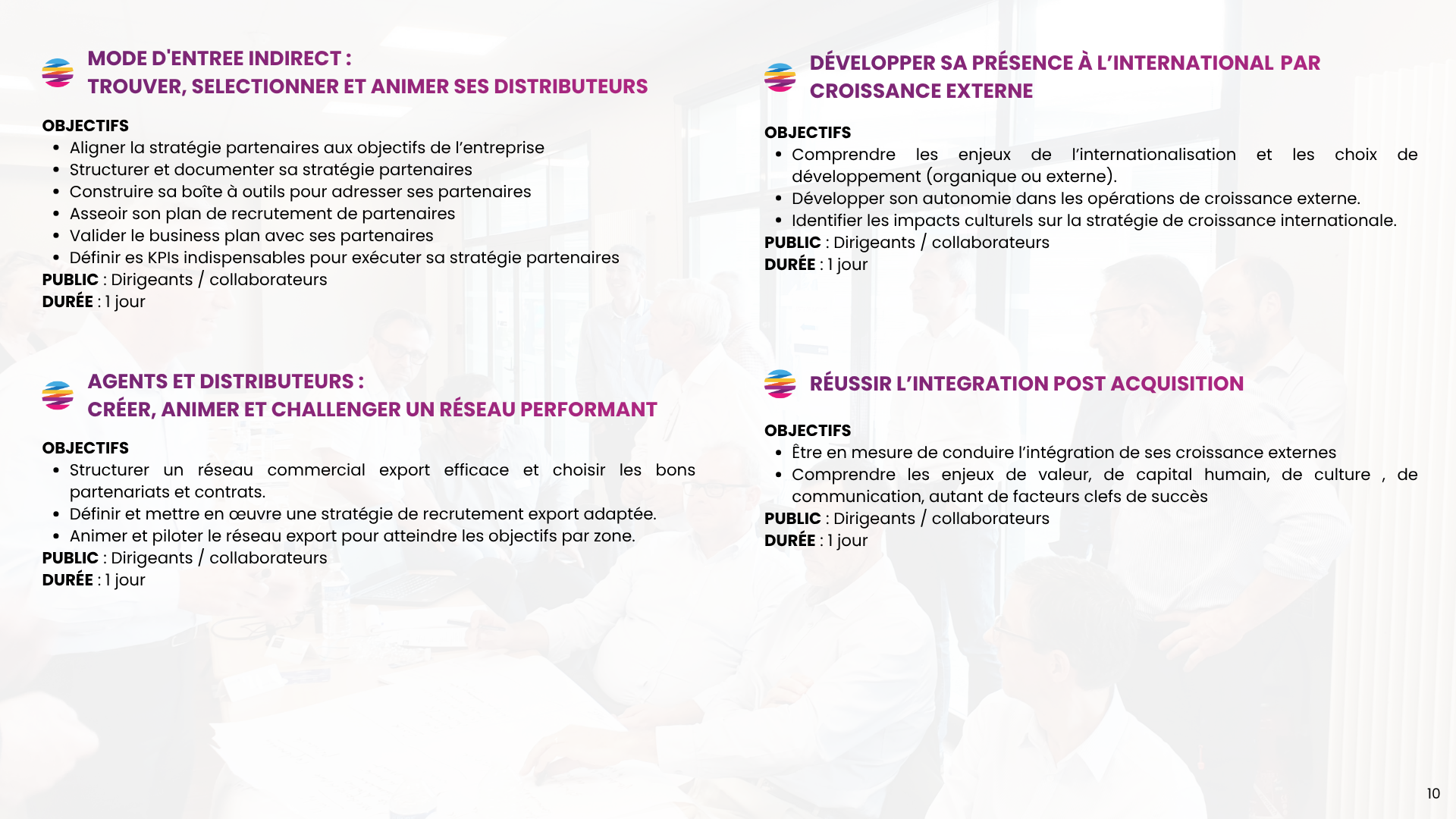 Catalogue de formations commerce international de Stratexio