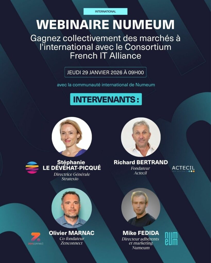 French IT Alliance et NUMEUM font un webinaire à destination de leurs adhérents.