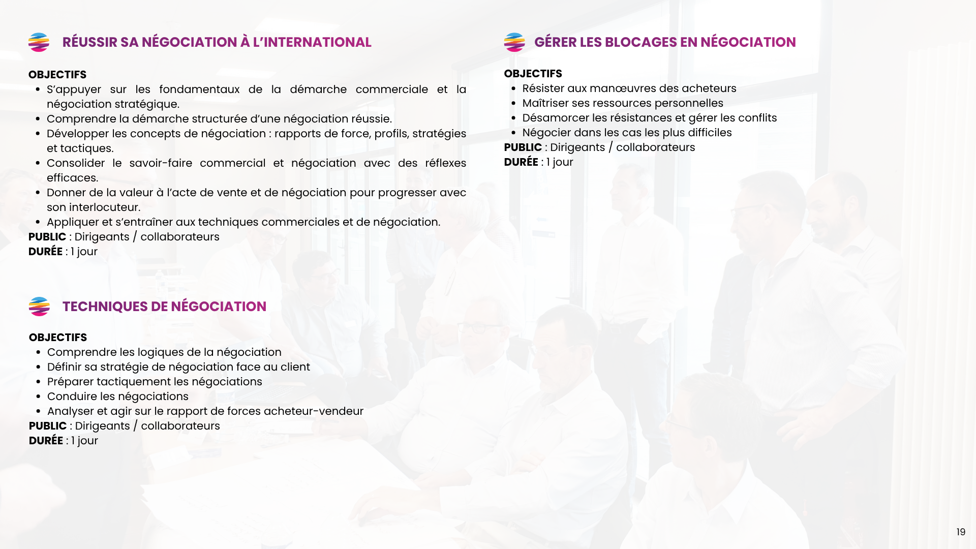 Catalogue de formations commerce international de Stratexio