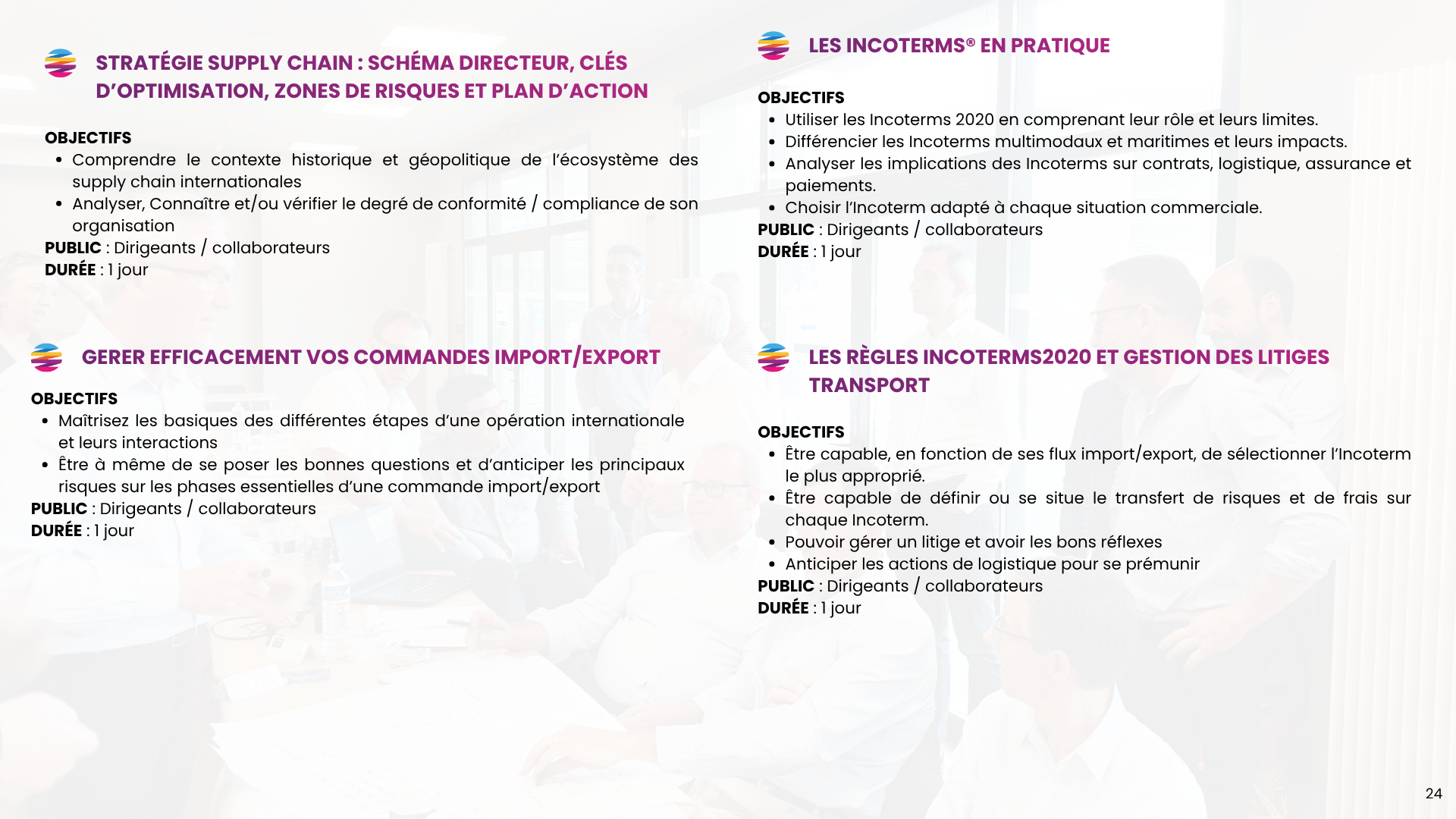 Catalogue de formations commerce international de Stratexio