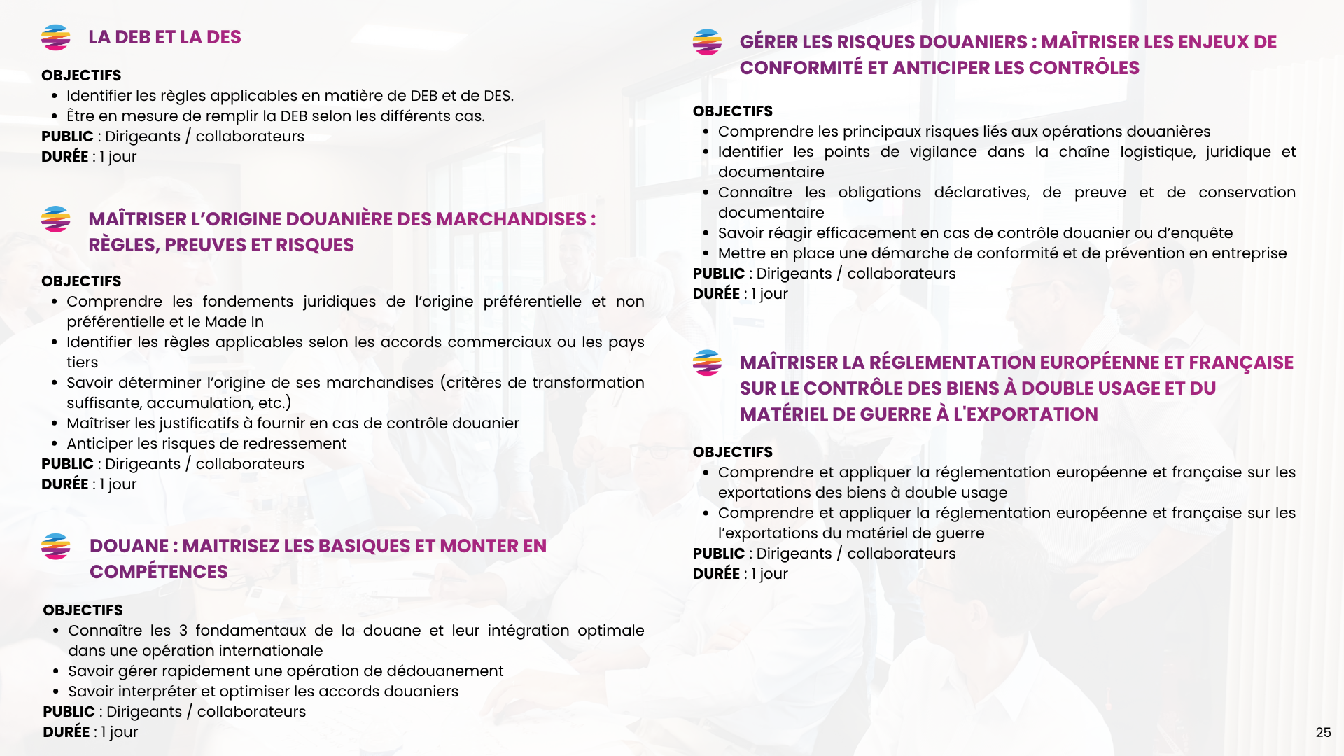Catalogue de formations commerce international de Stratexio