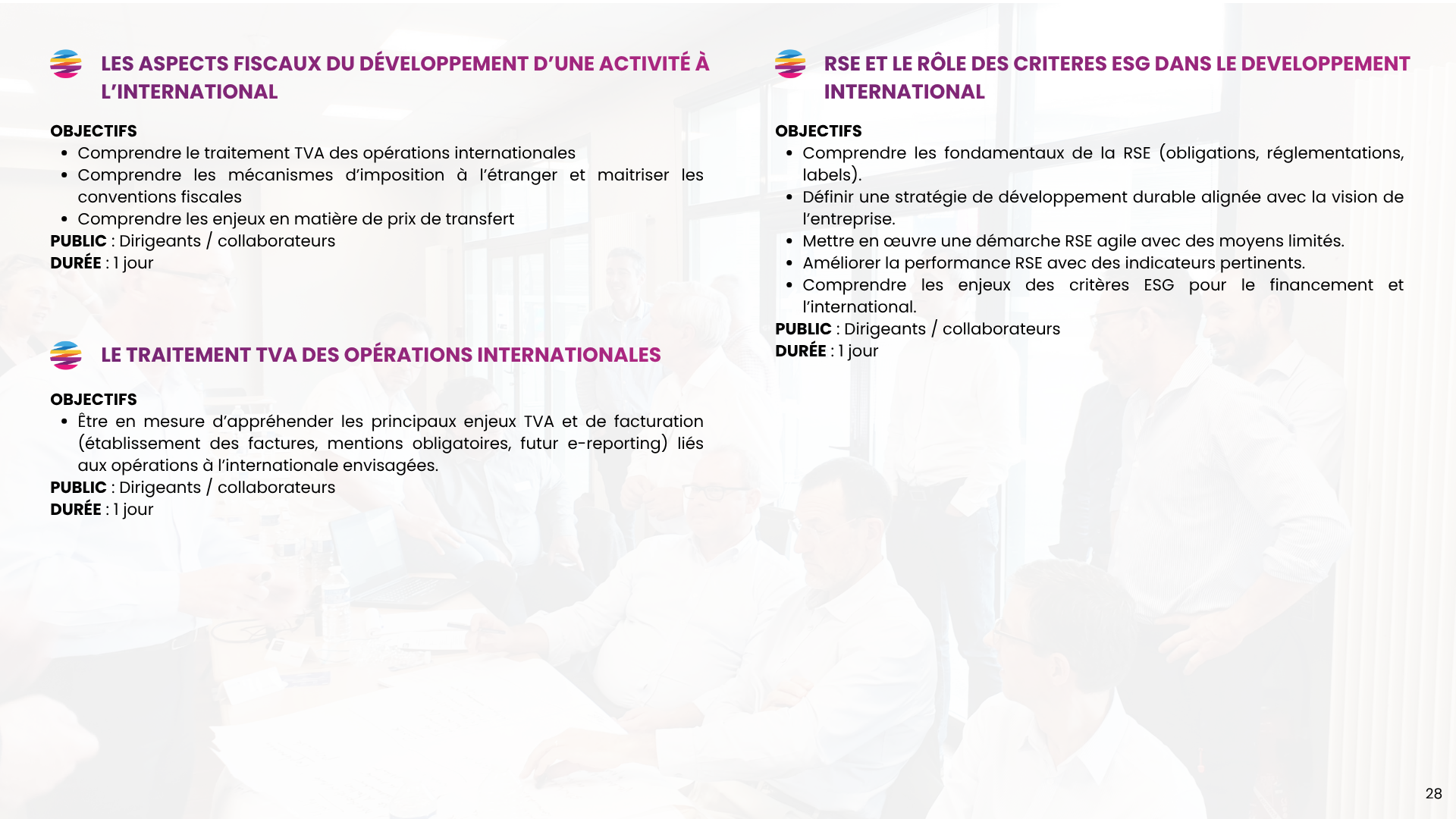 Catalogue de formations commerce international de Stratexio