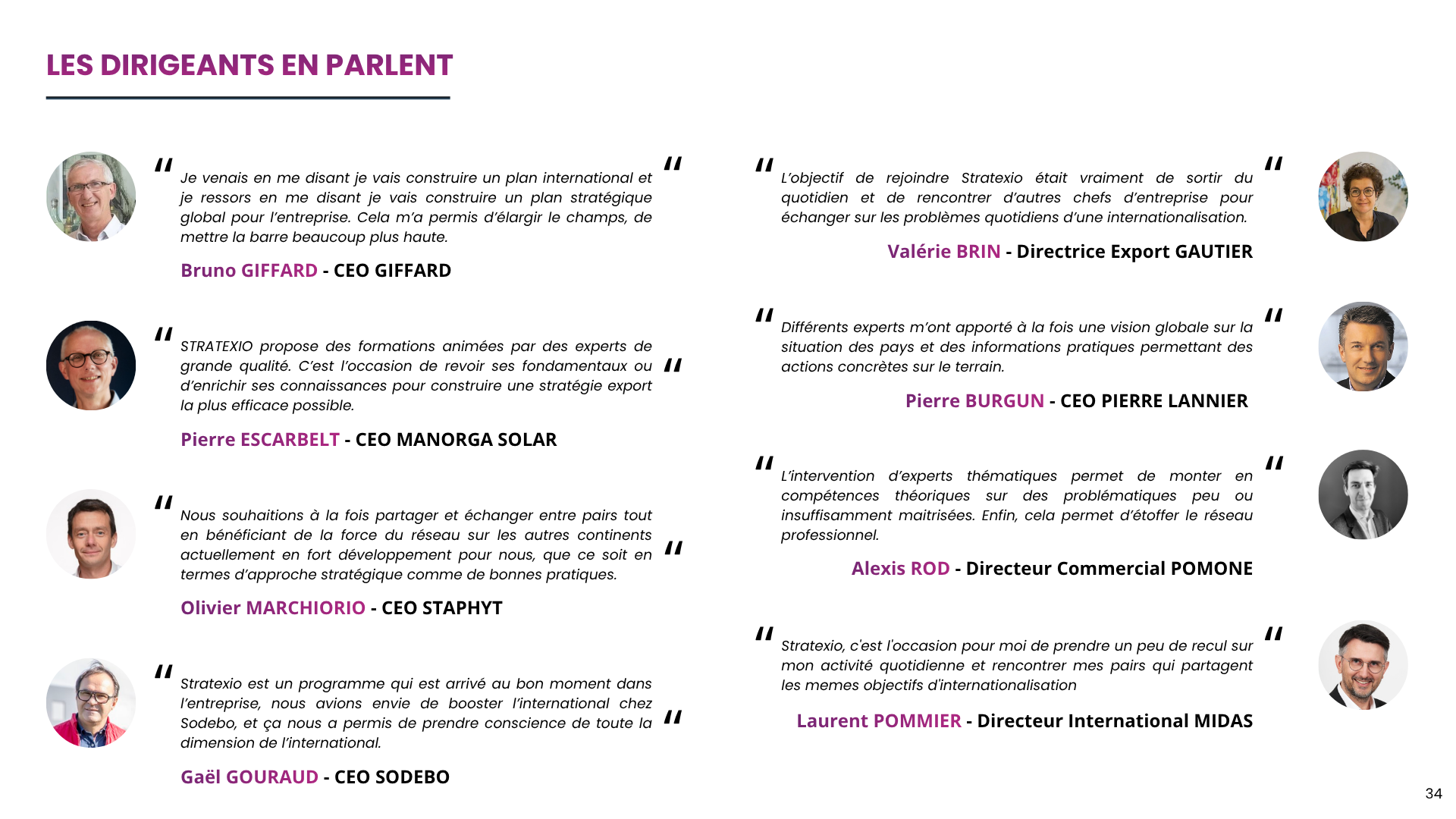 Catalogue de formations commerce international de Stratexio