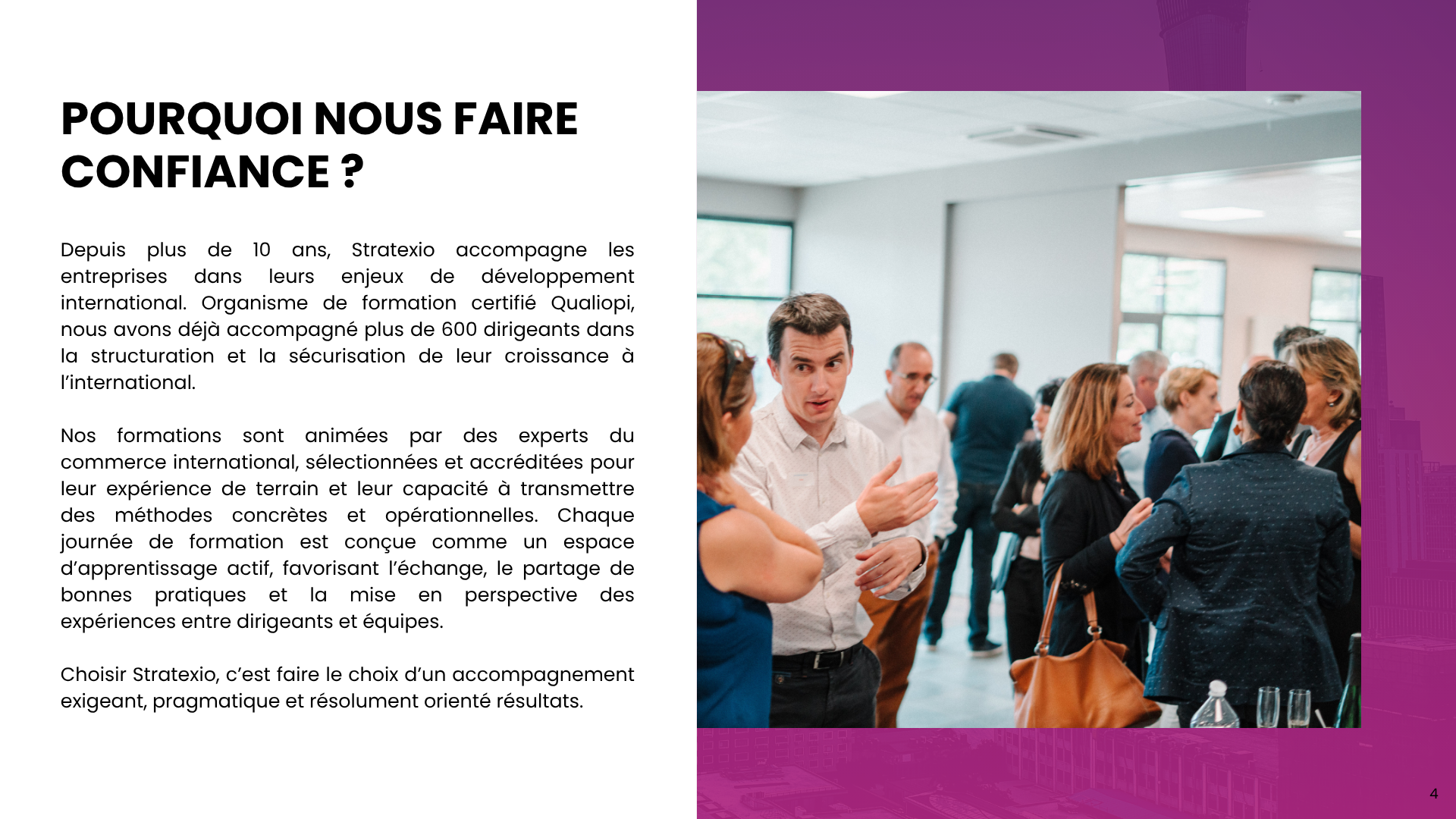 Catalogue de formations commerce international de Stratexio